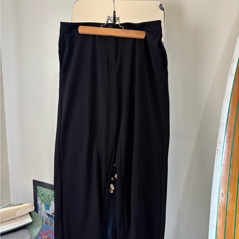 Eileen Fisher Black Straight-Leg Pants M
